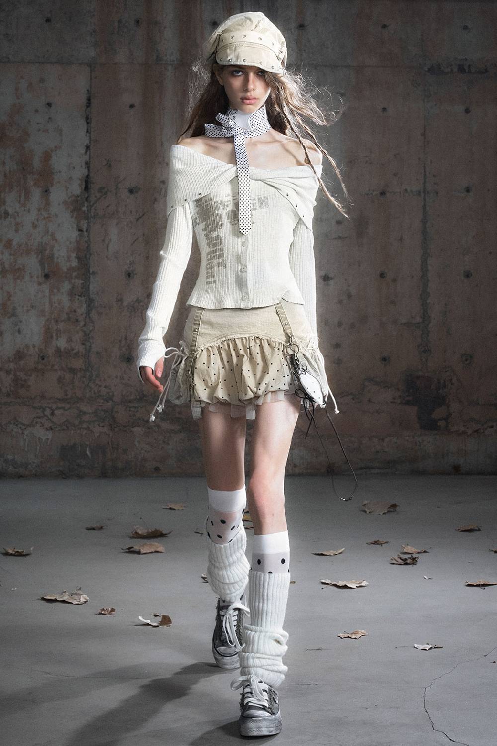 Slouch Neck Knit Cardigan