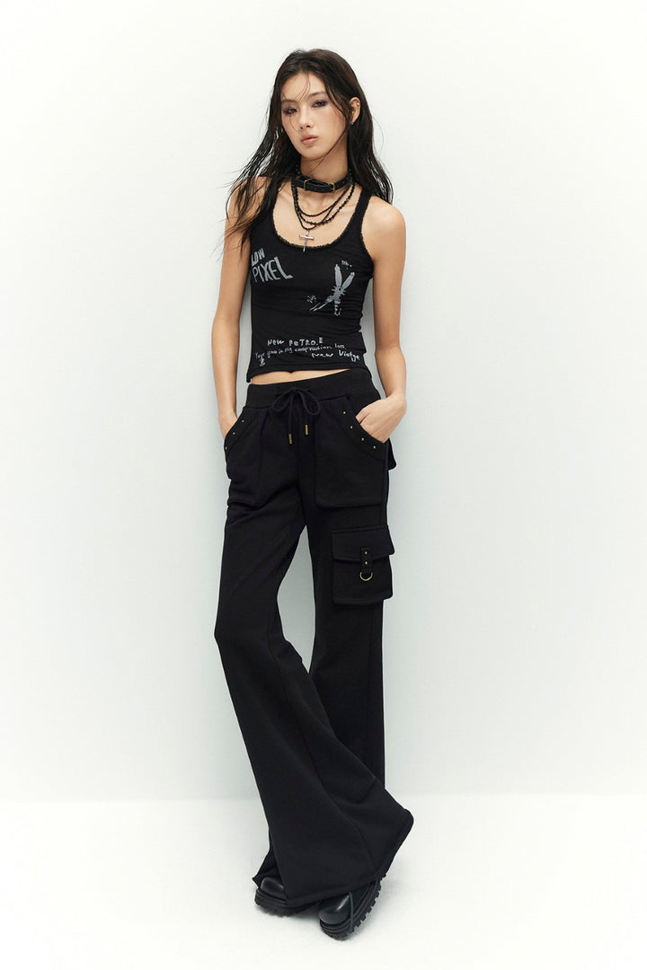 Talia Cargo Flared Sweatpants