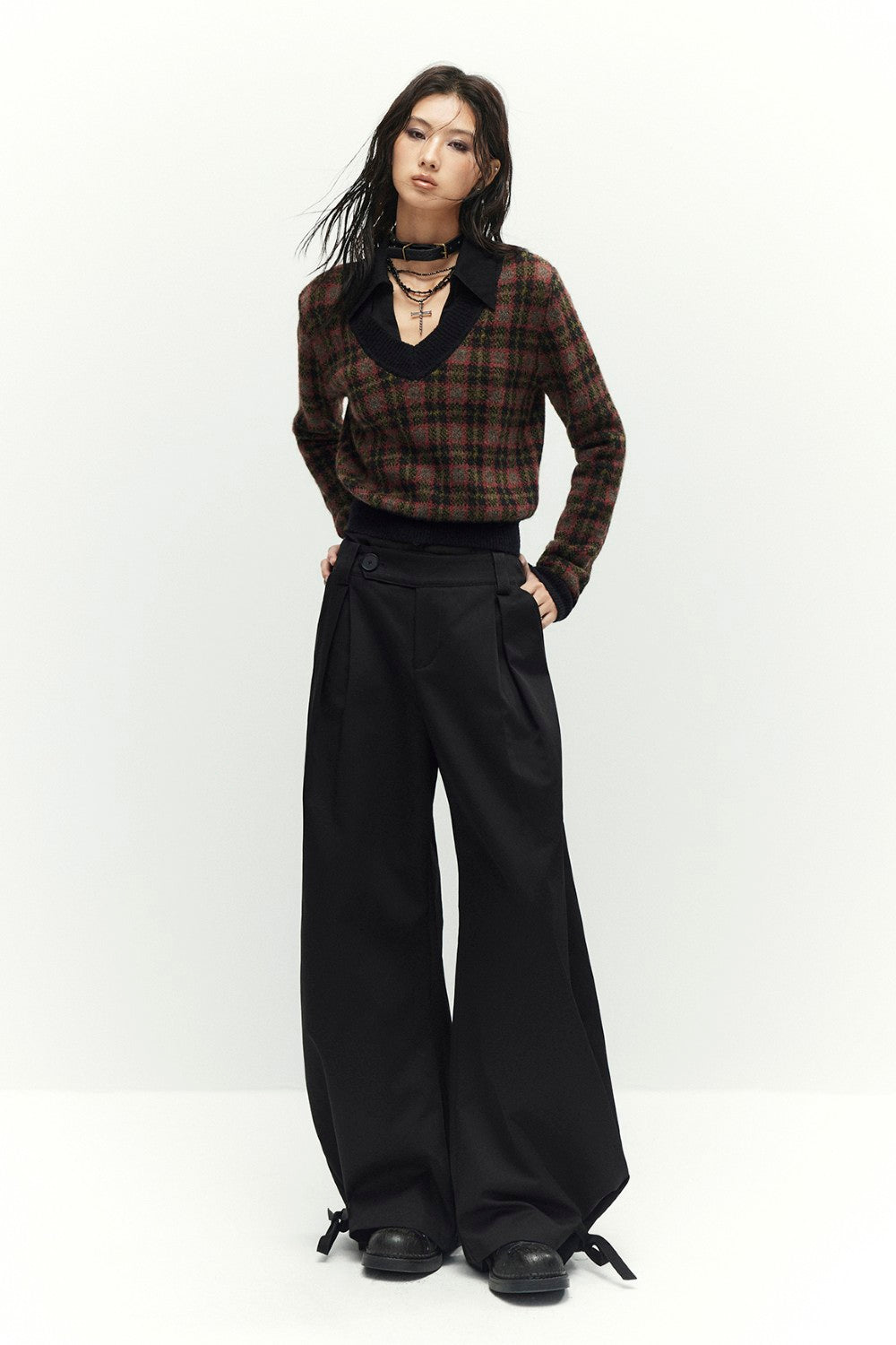 Relaxed Straight Drawstring Trousers