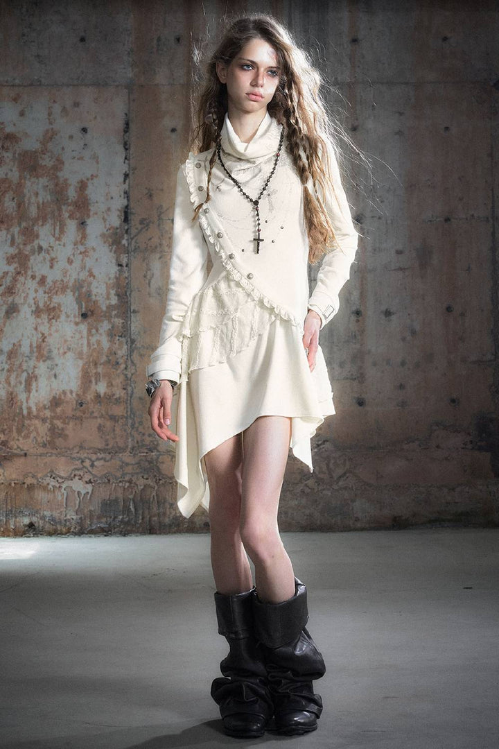 Belted Long Sleeve Dress