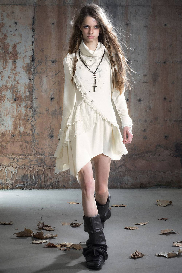 Belted Long Sleeve Dress