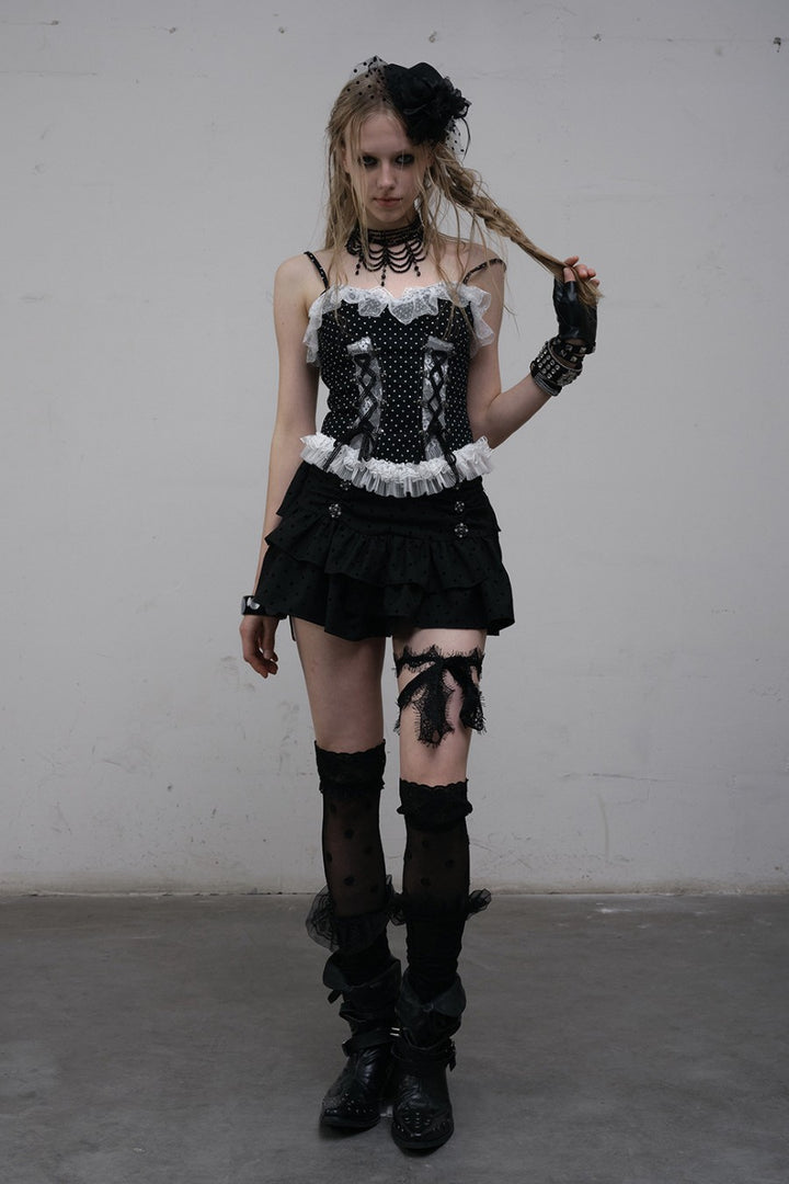 Laced Polka Dot Corset