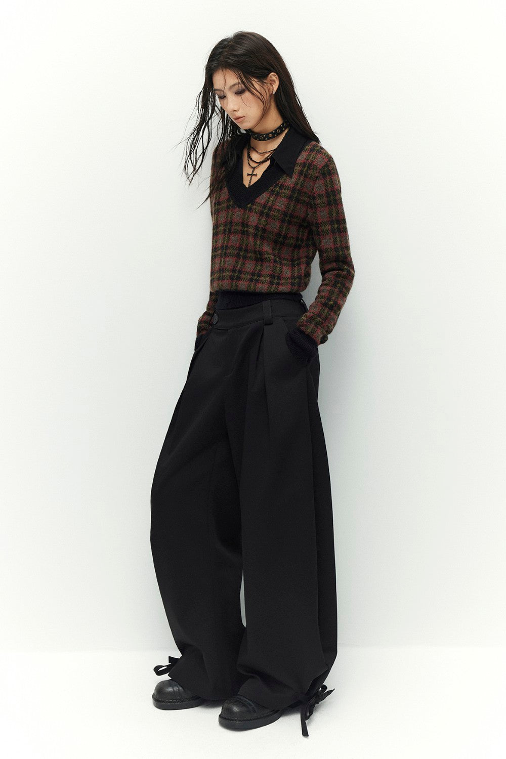 Relaxed Straight Drawstring Trousers