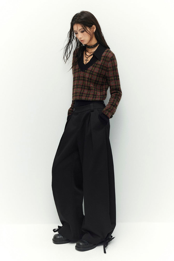 Relaxed Straight Drawstring Trousers