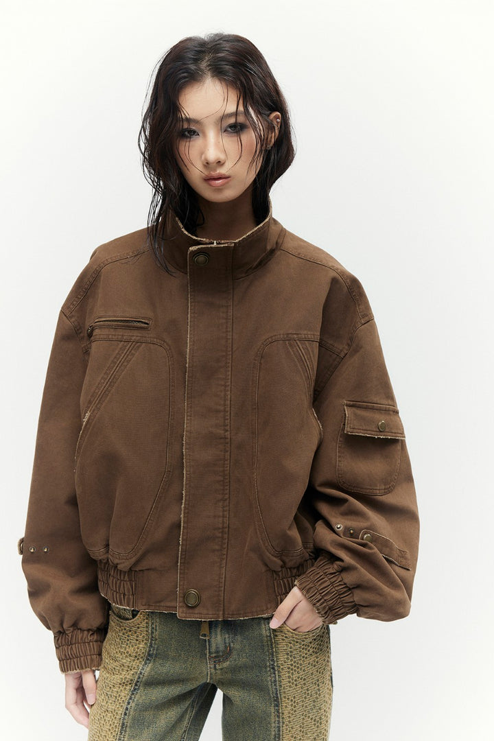 Brown Vintage Flight Jacket
