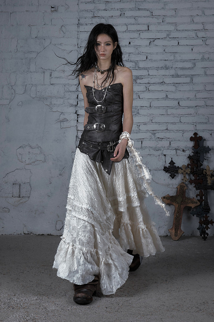 Layered Buckle Skirt