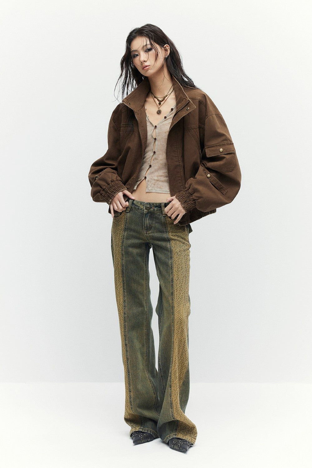 Brown Vintage Flight Jacket