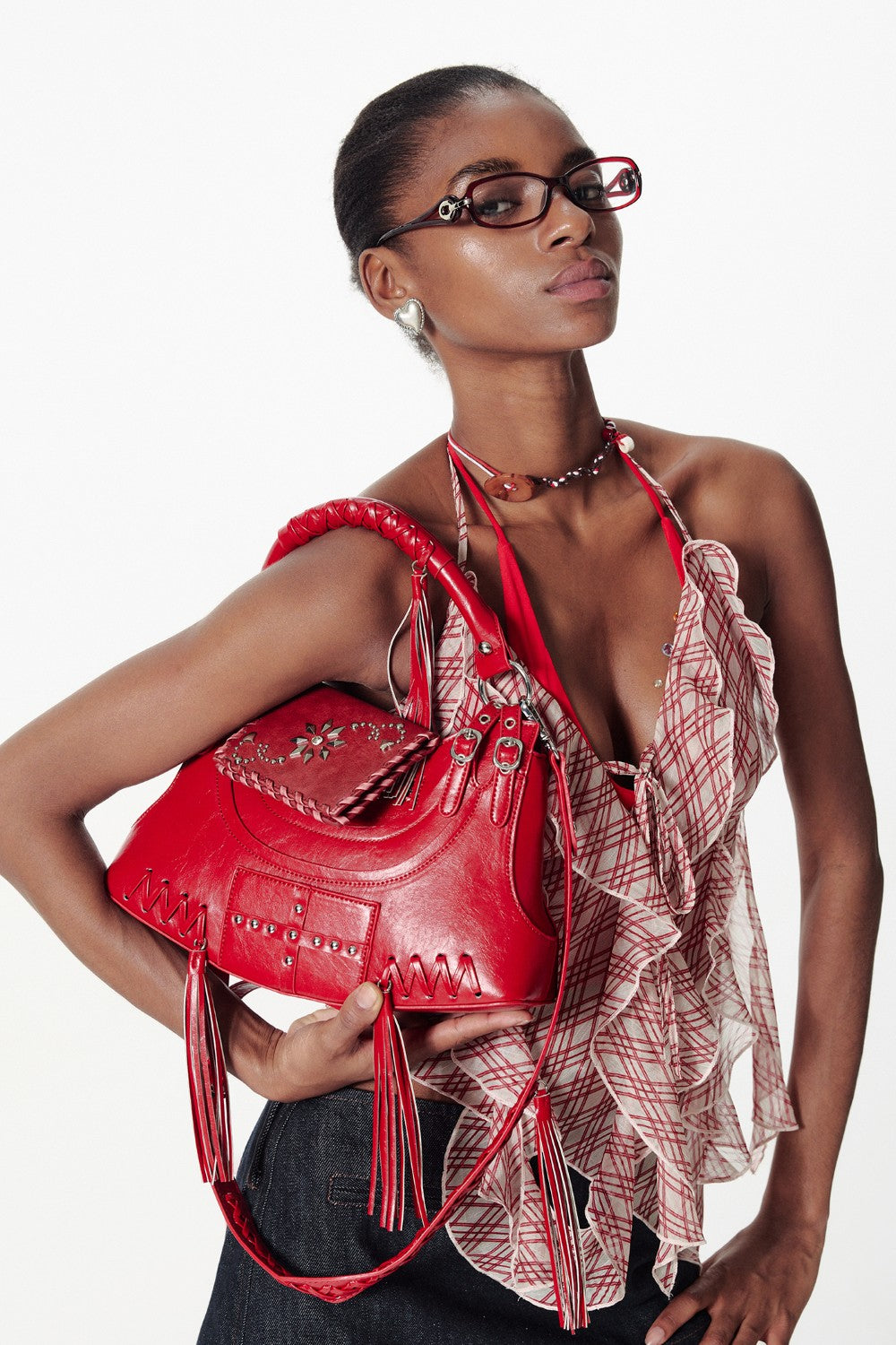 Retro Charm Handle Purse