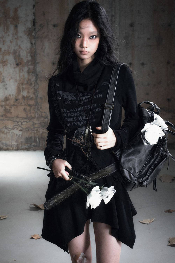 Belted Long Sleeve Dress