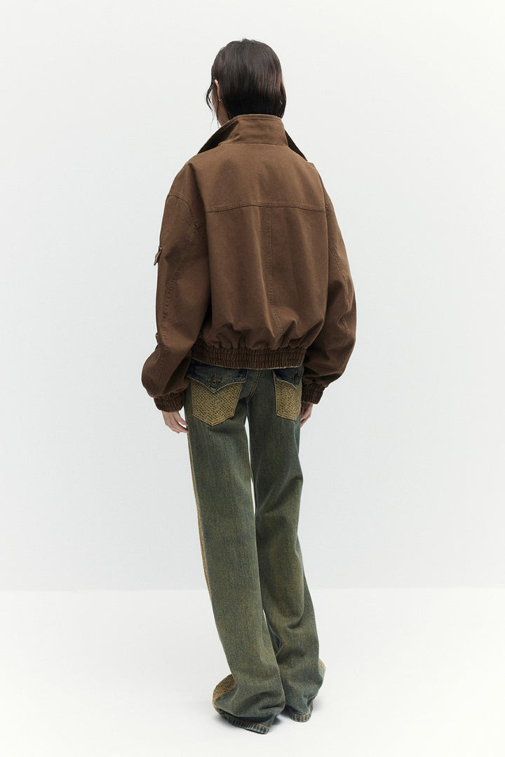 Brown Vintage Flight Jacket