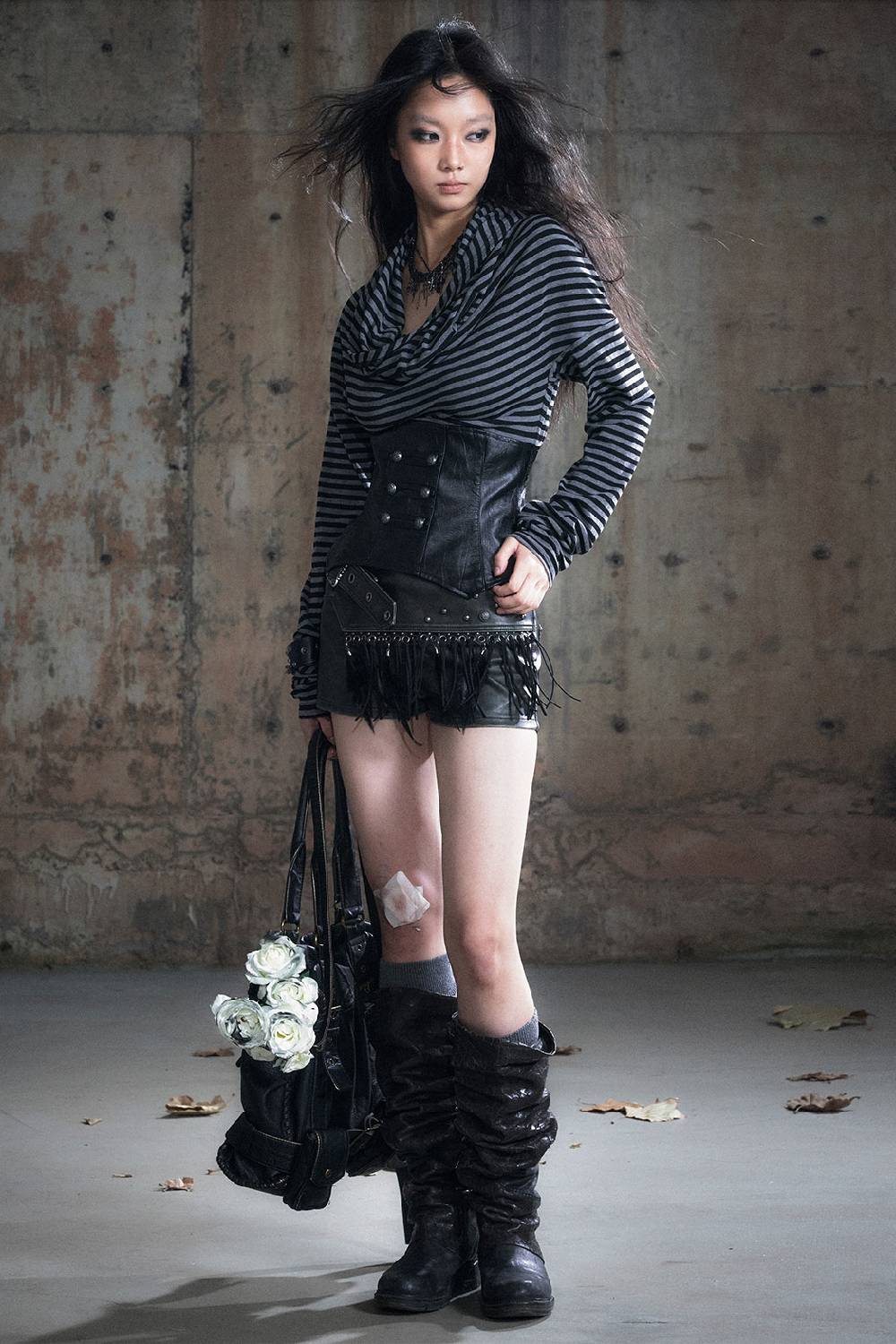 Layered Corset Knit Shirt