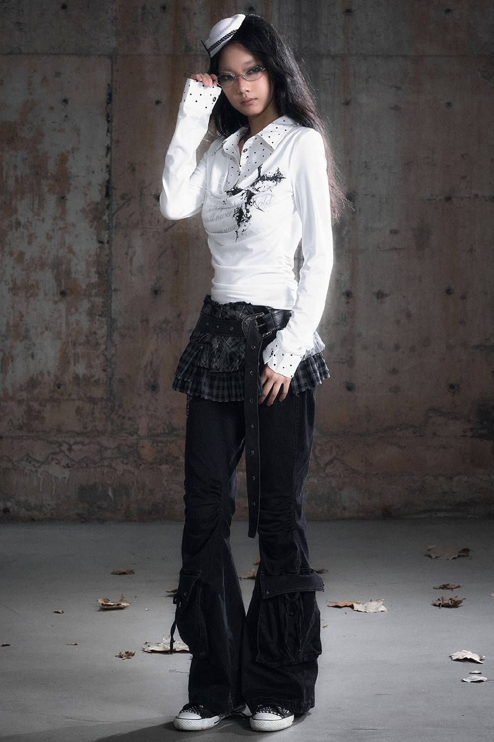 Faded Layered Script Shirt