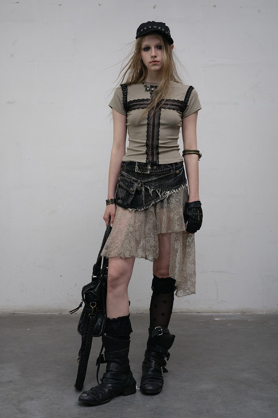 Lace Cross Graphic Shirt