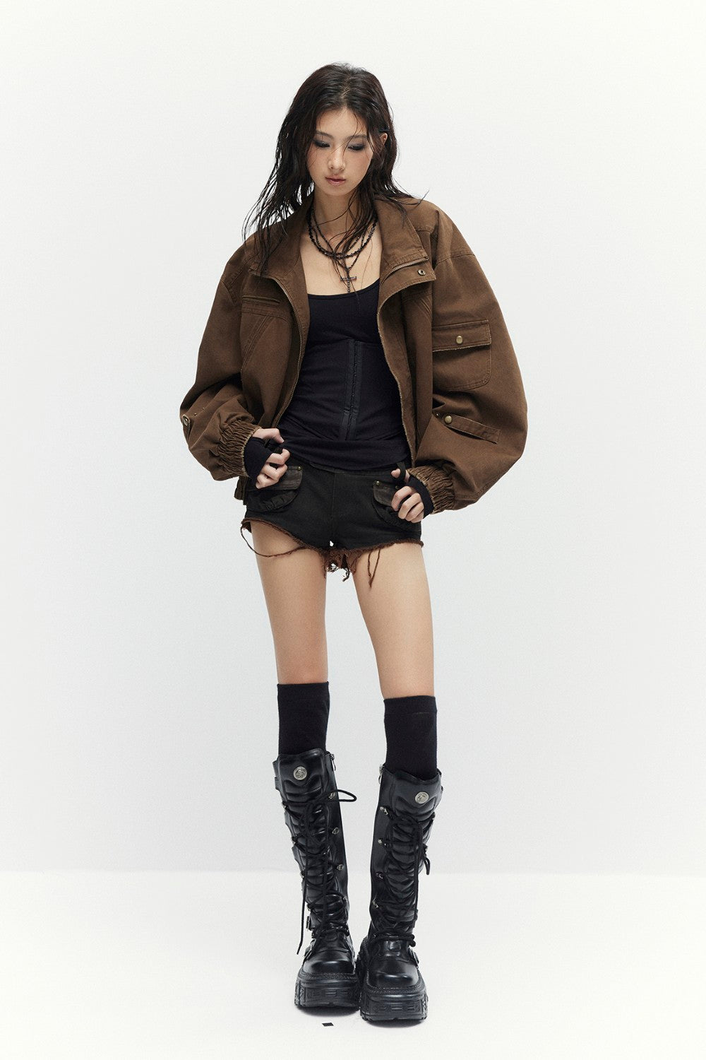 Brown Vintage Flight Jacket