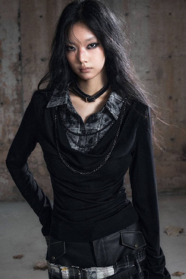 Faded Layered Script Shirt