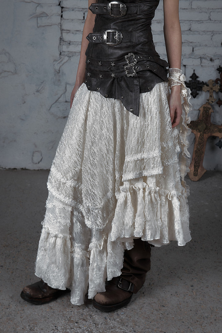 Layered Buckle Skirt