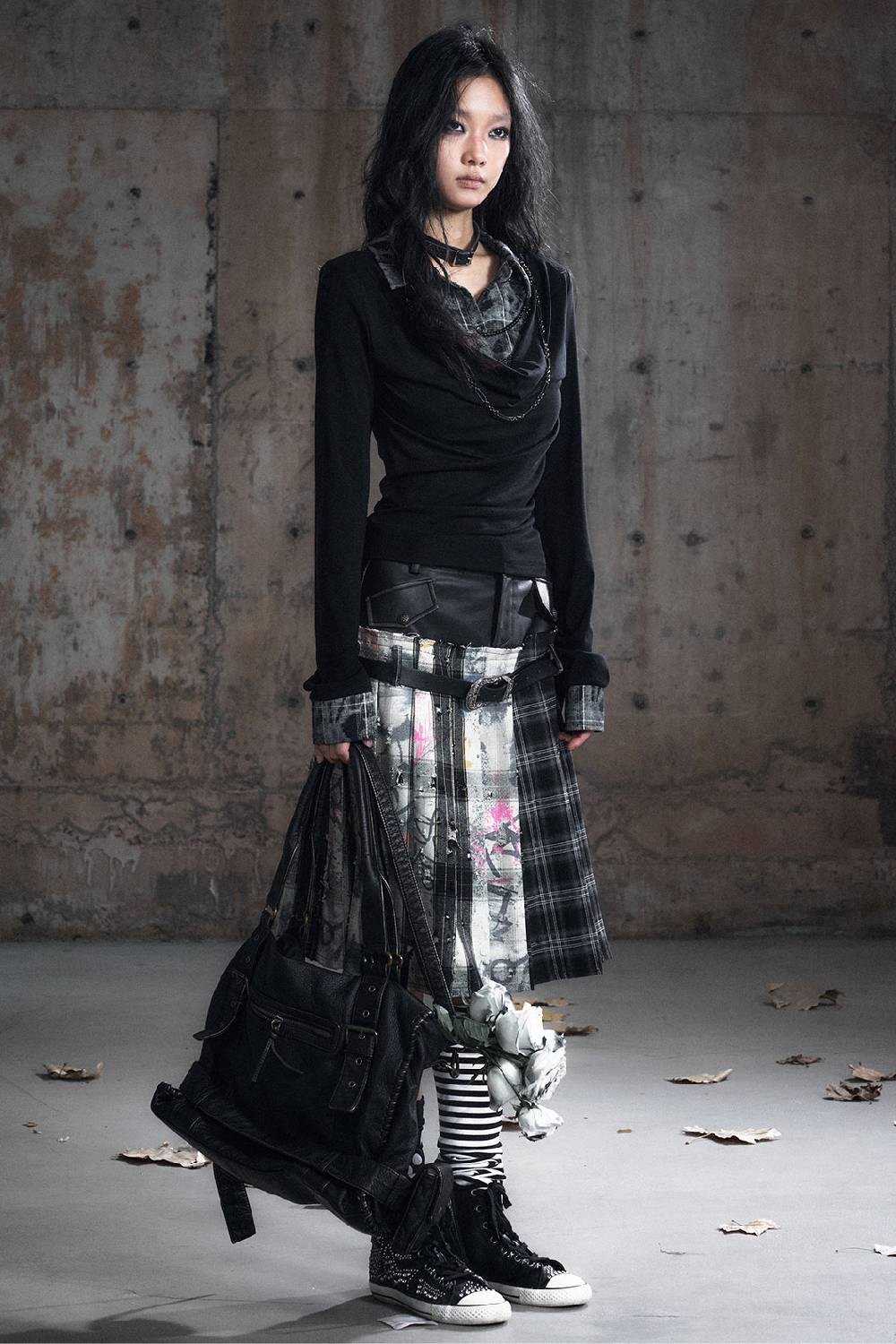 Faded Layered Script Shirt