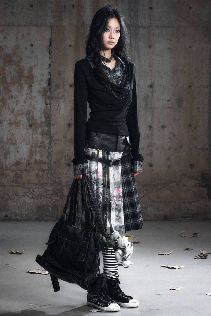 Faded Layered Script Shirt