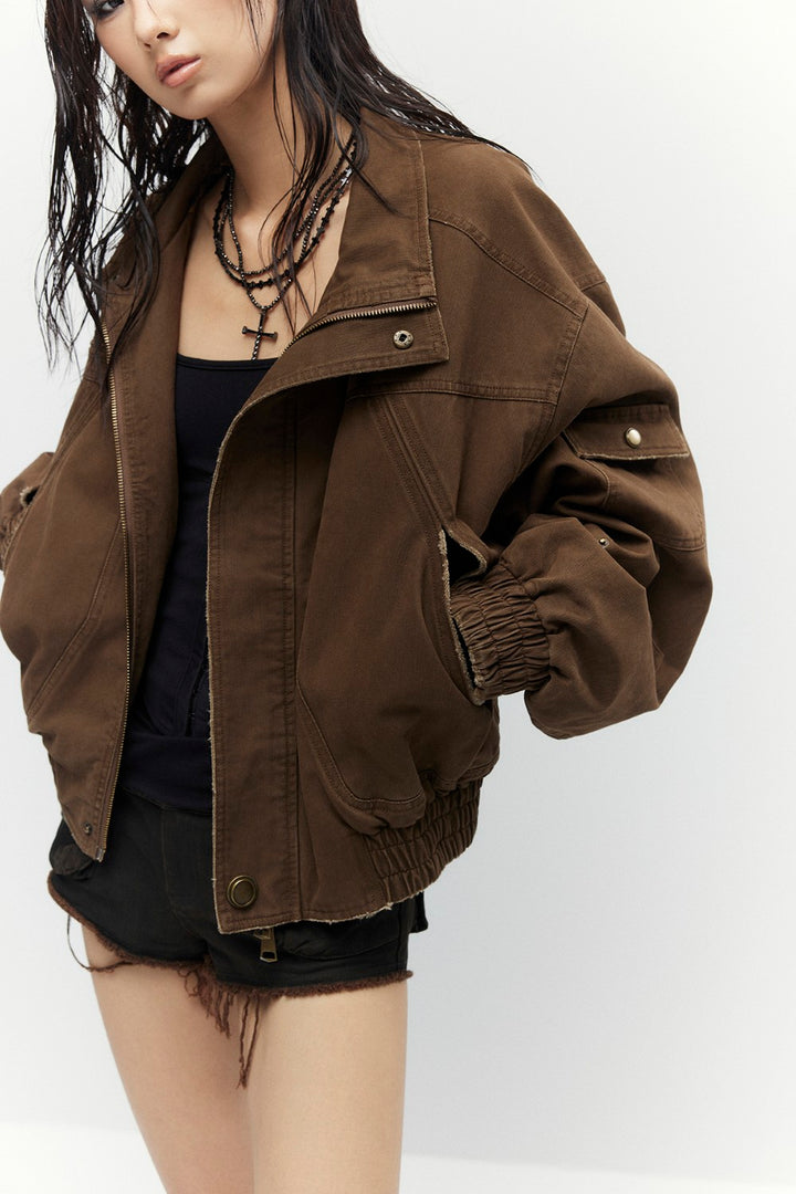 Brown Vintage Flight Jacket