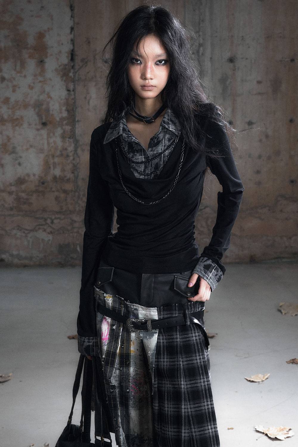 Faded Layered Script Shirt