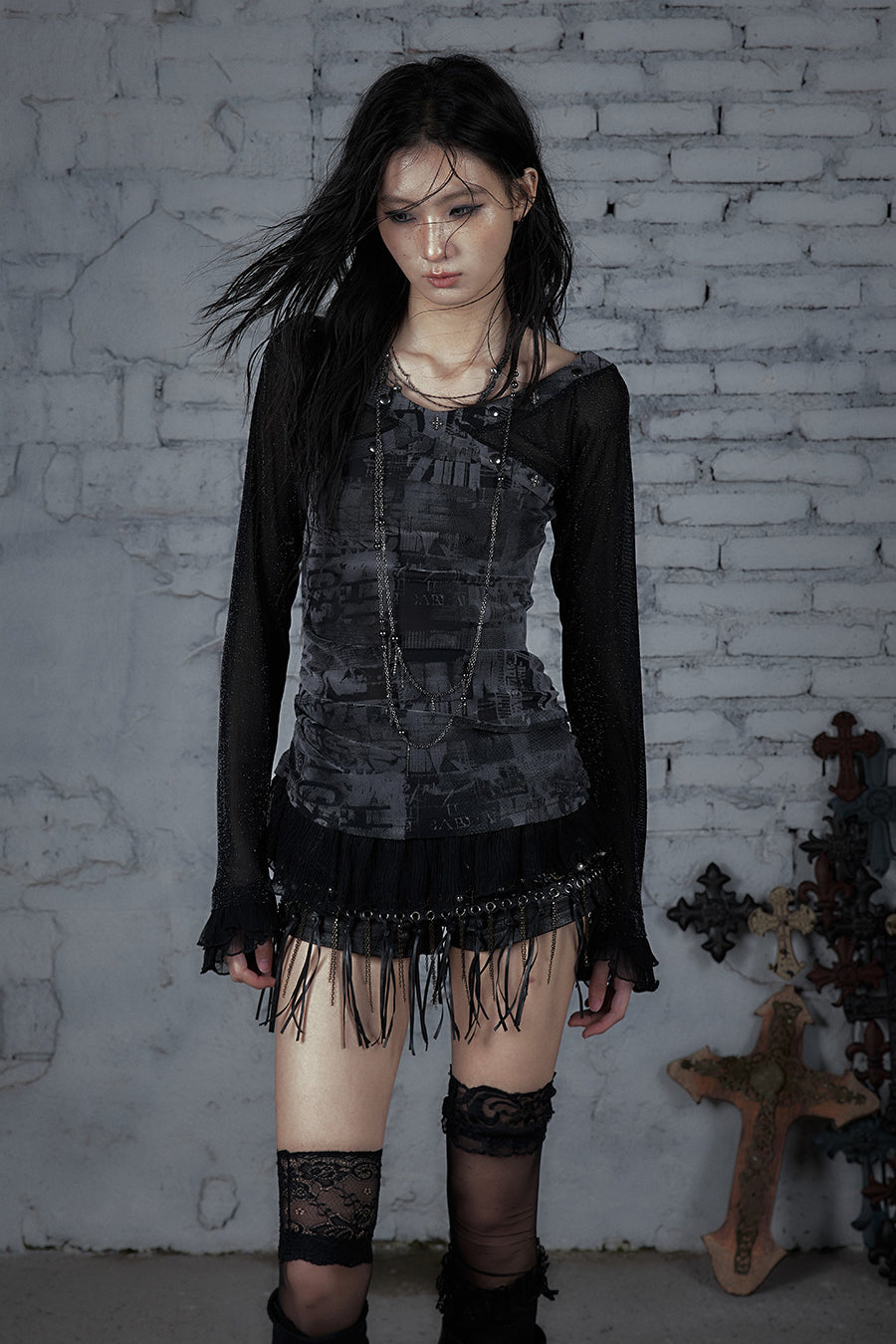 Sheer Panel T-Shirt