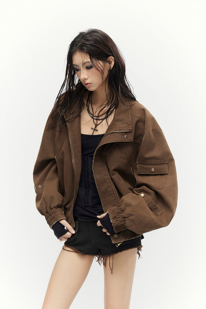 Brown Vintage Flight Jacket