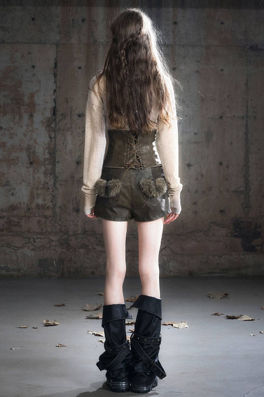 Layered Corset Knit Shirt