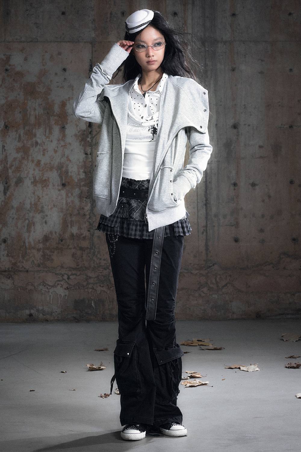 Lapel Collar Zip Jacket