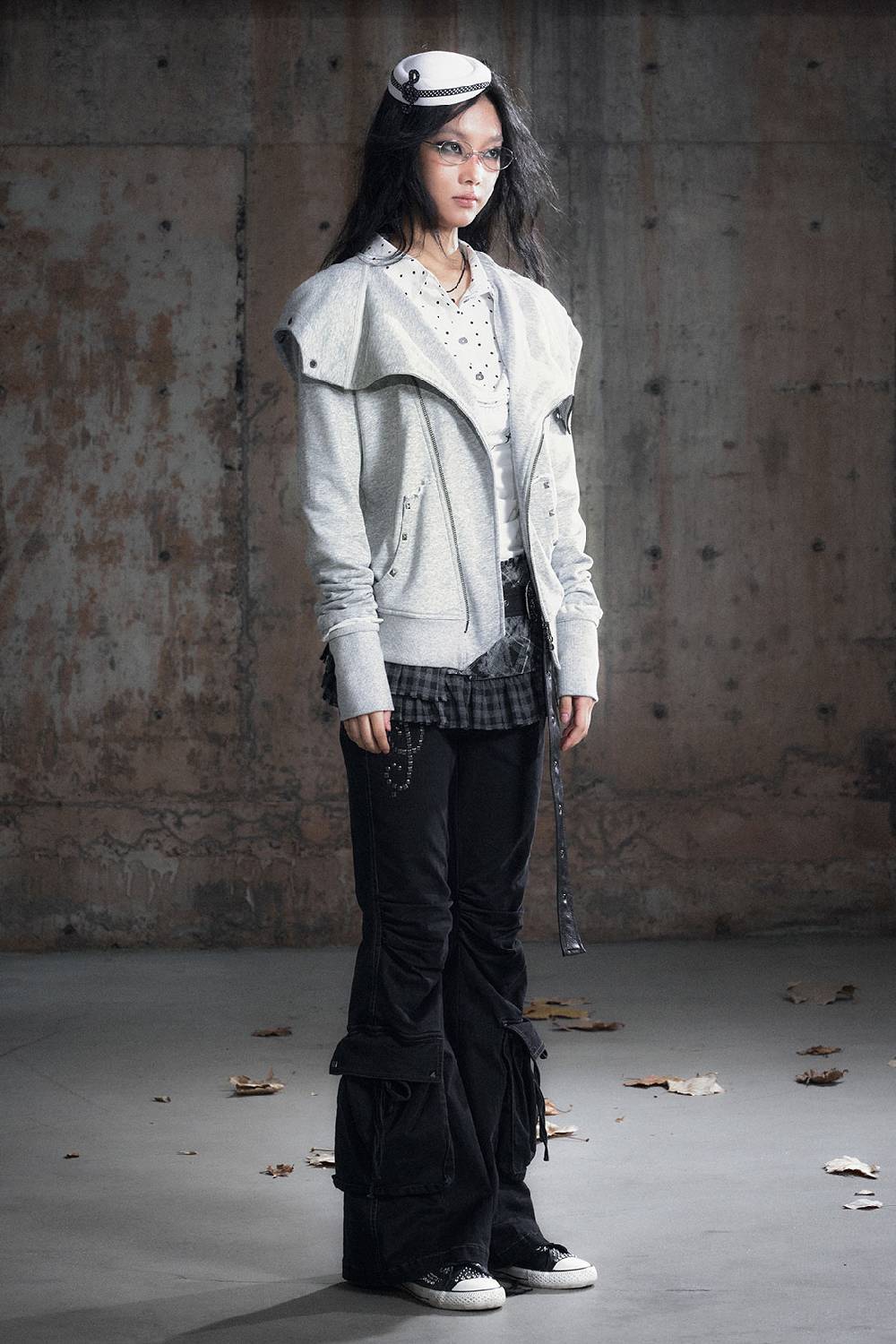 Lapel Collar Zip Jacket