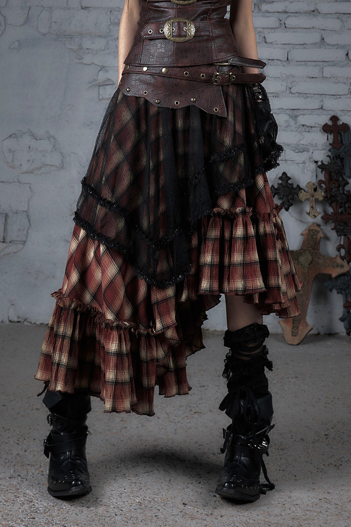 Layered Buckle Skirt