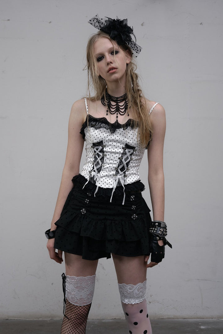 Laced Polka Dot Corset