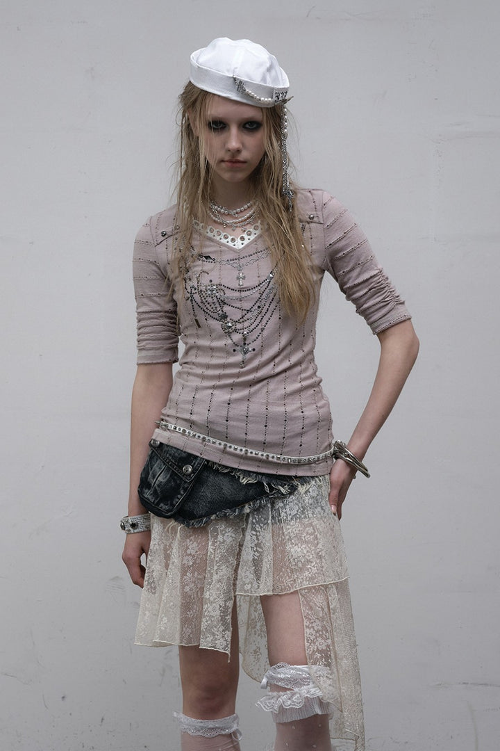 Chain Embellished T-shirt