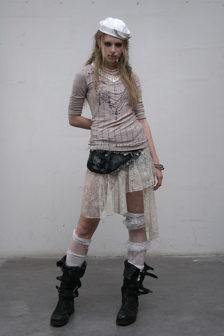 Chain Embellished T-shirt