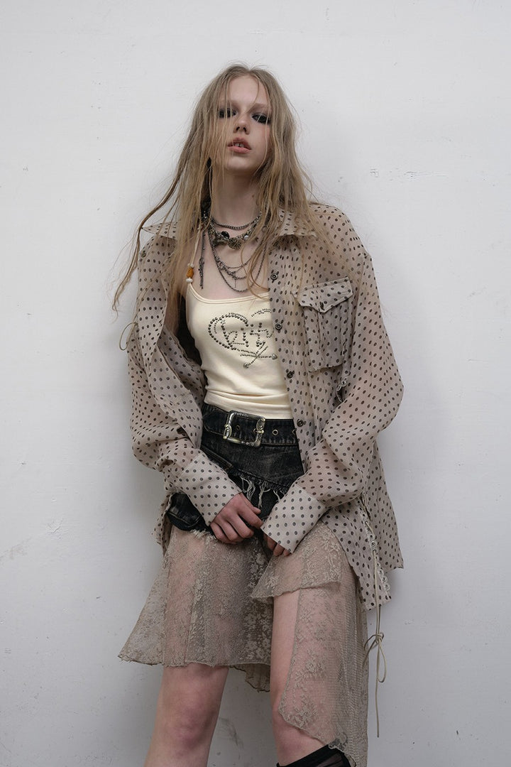 Sheer Polka Dot Blouse