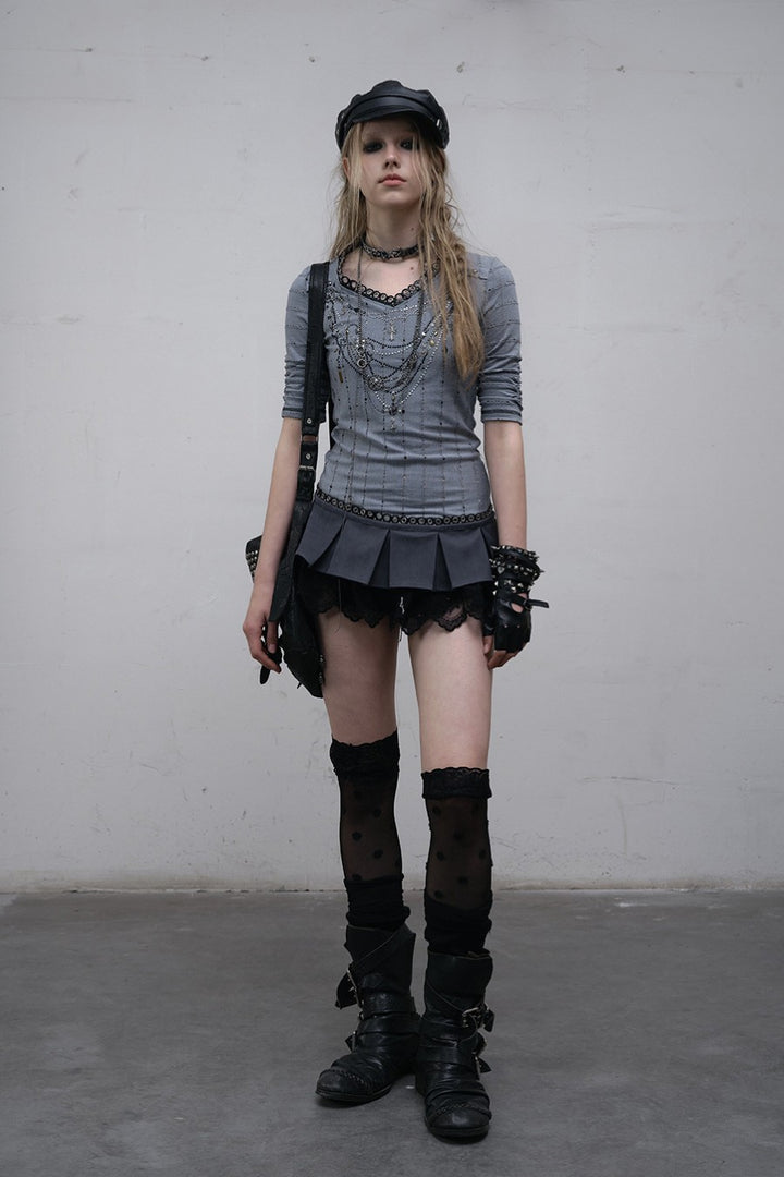 Chain Embellished T-shirt