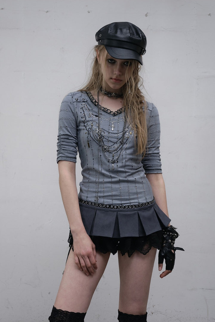 Chain Embellished T-shirt
