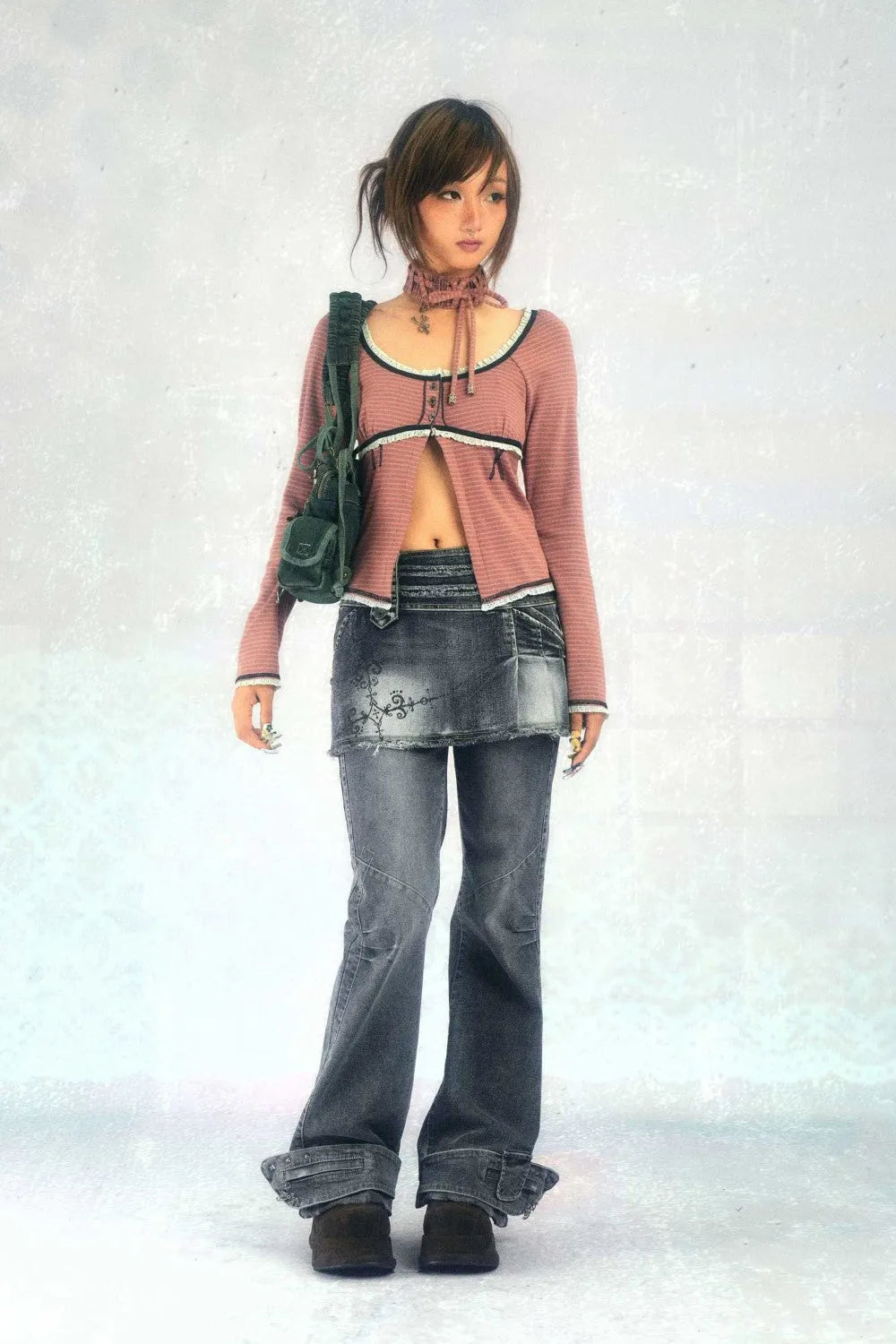 Striped Button Cardigan