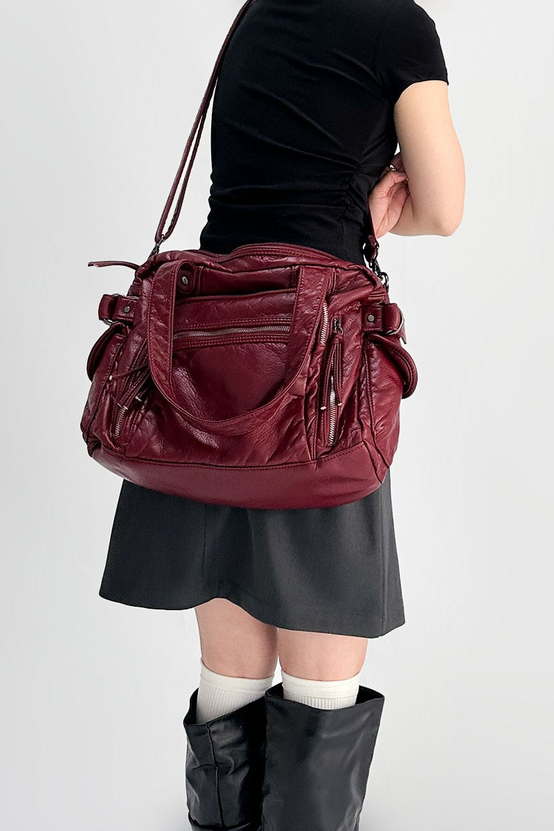 Cherry Moto Shoulder Bag