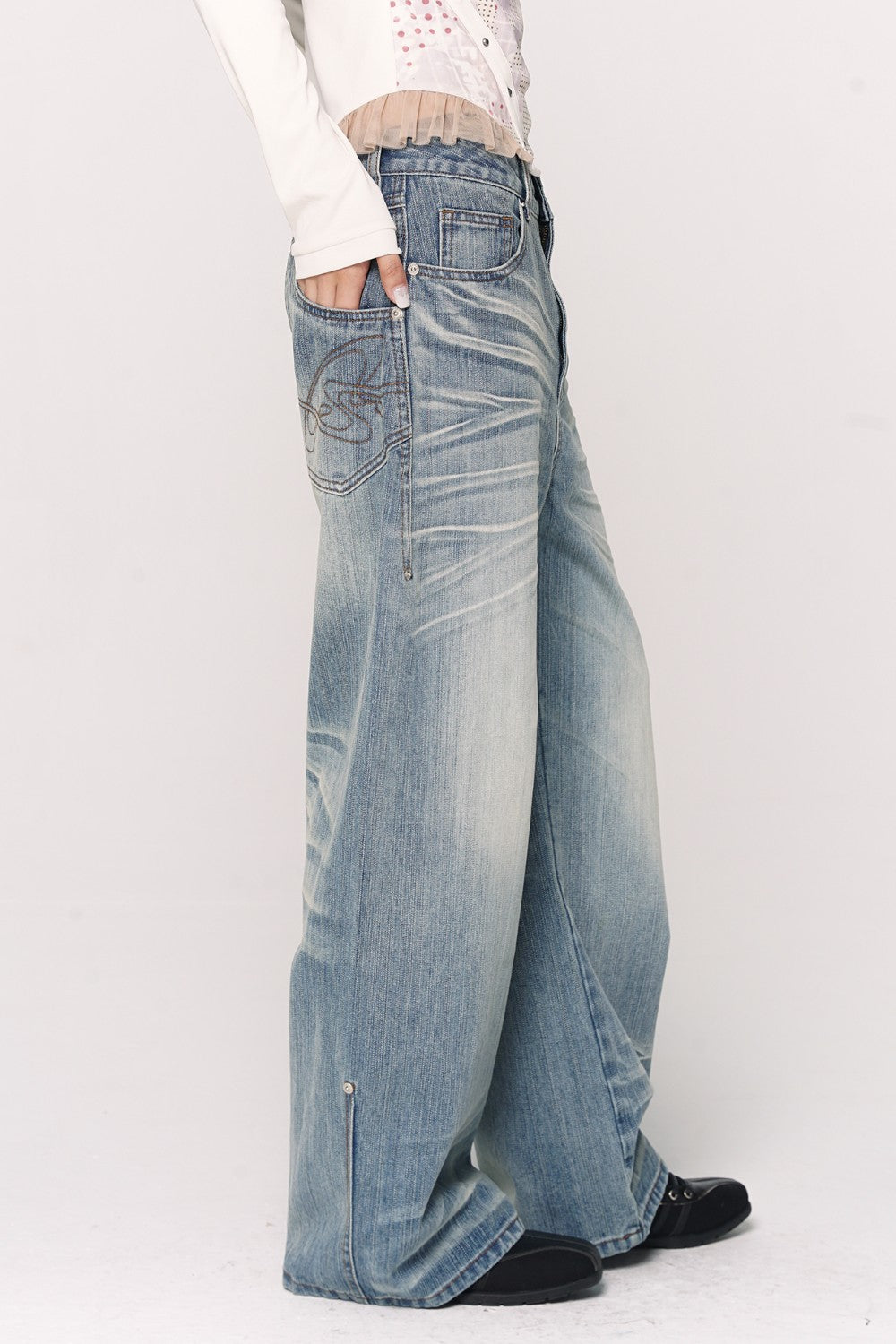 Cleo Washed Blade Jeans