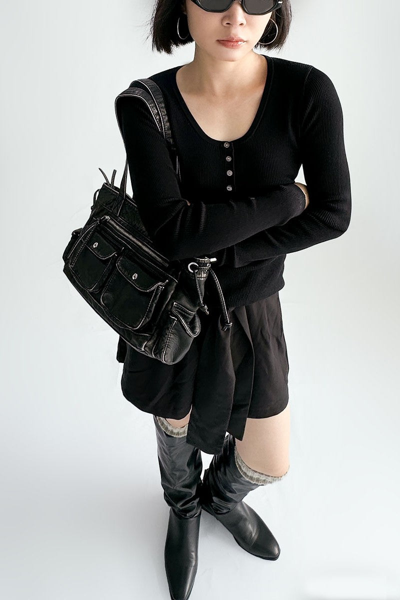 Aria Drawstring Shoulder Bag