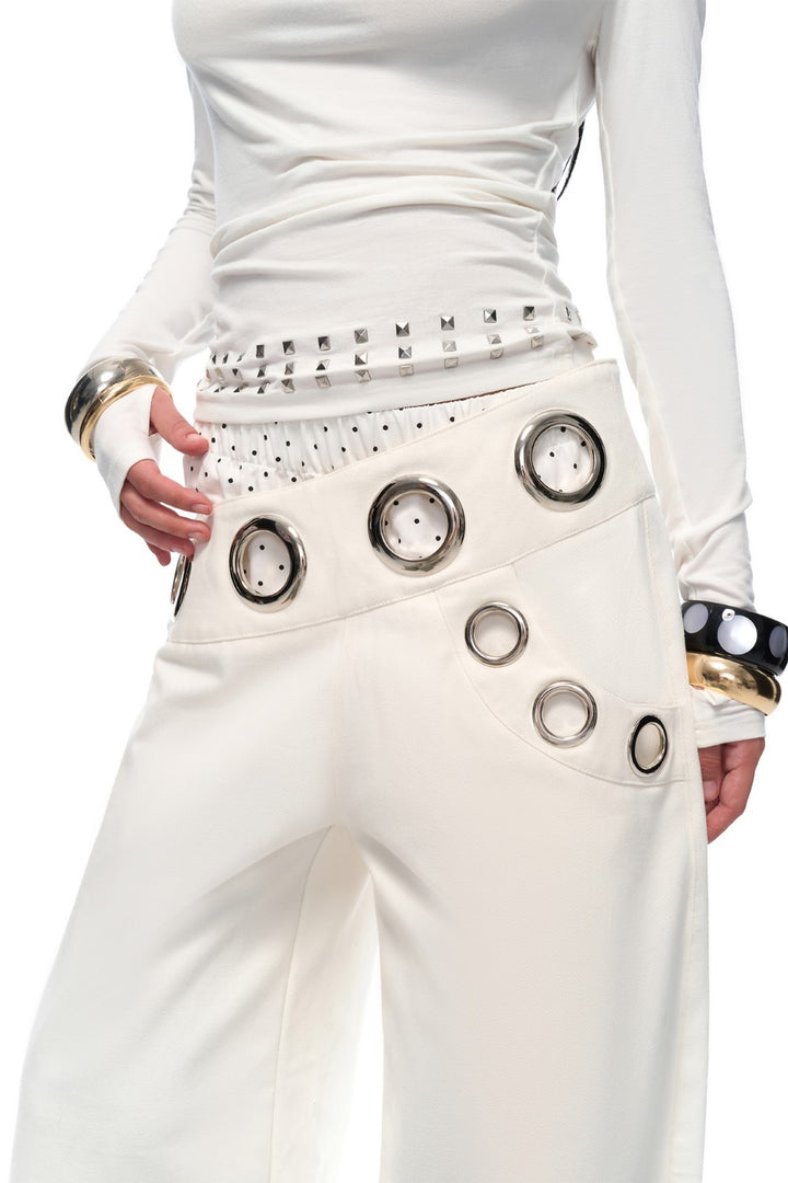 Sienna Grommet Wide-Leg Pants