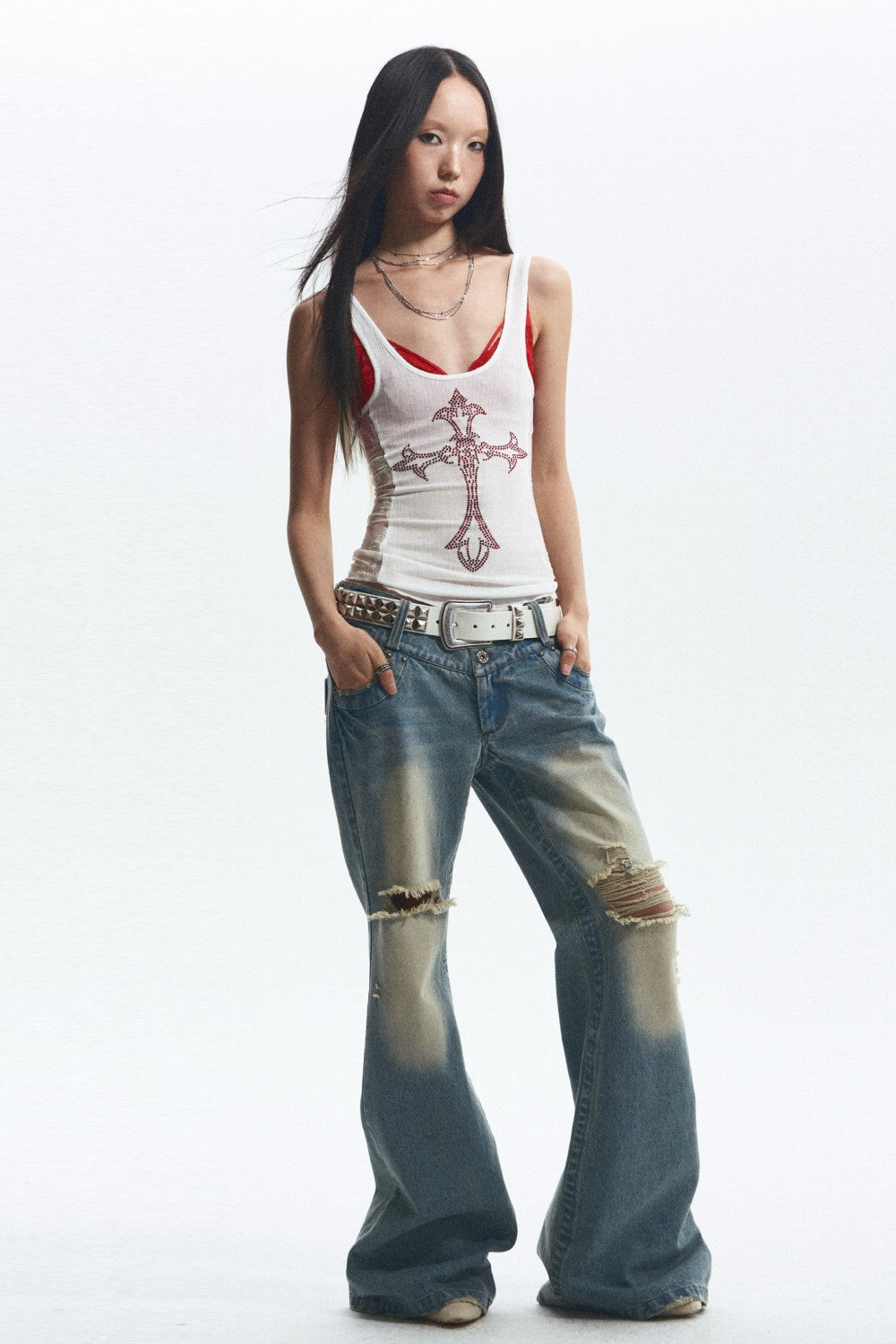 Rhinestone Cross Top