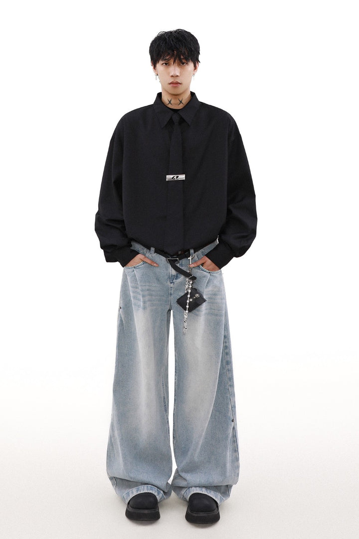 Oversized Classic Tie Shirt