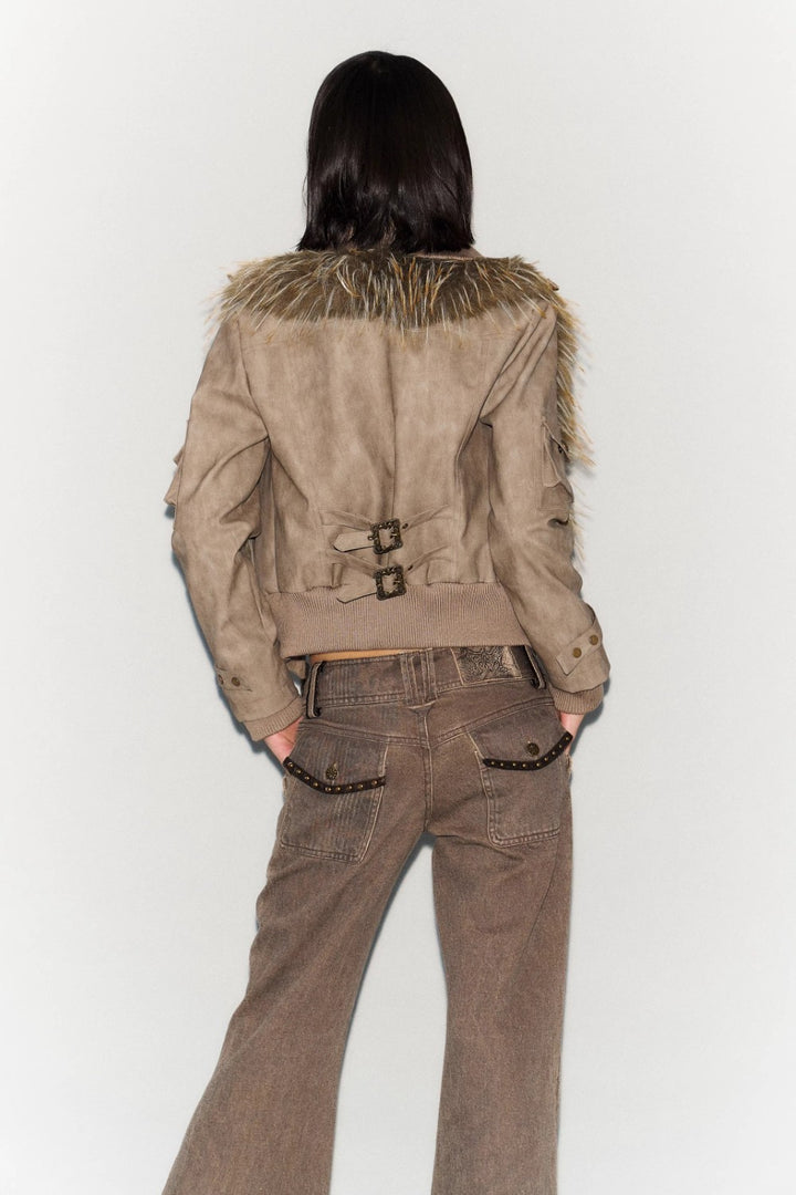 Fur Denim Jacket