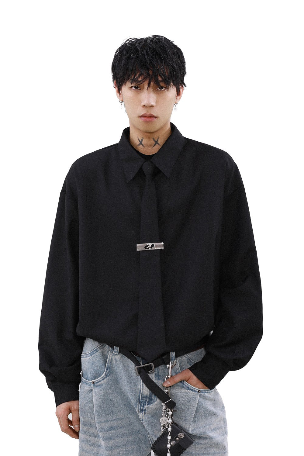 Oversized Classic Tie Shirt