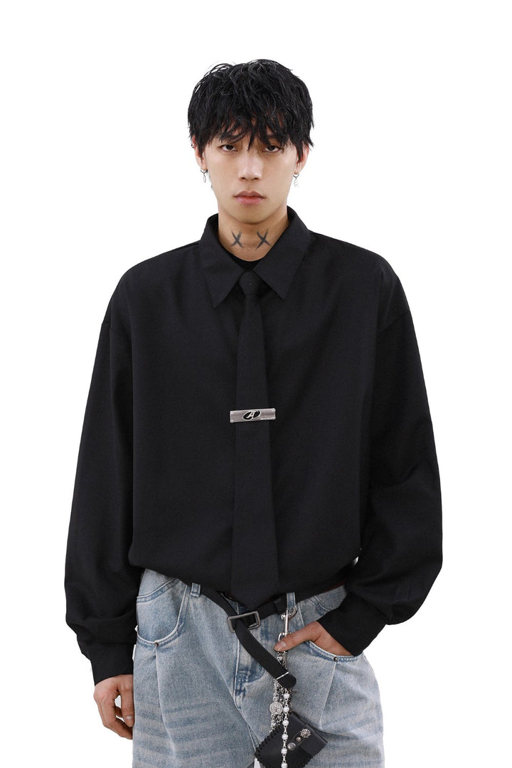 Oversized Classic Tie Shirt