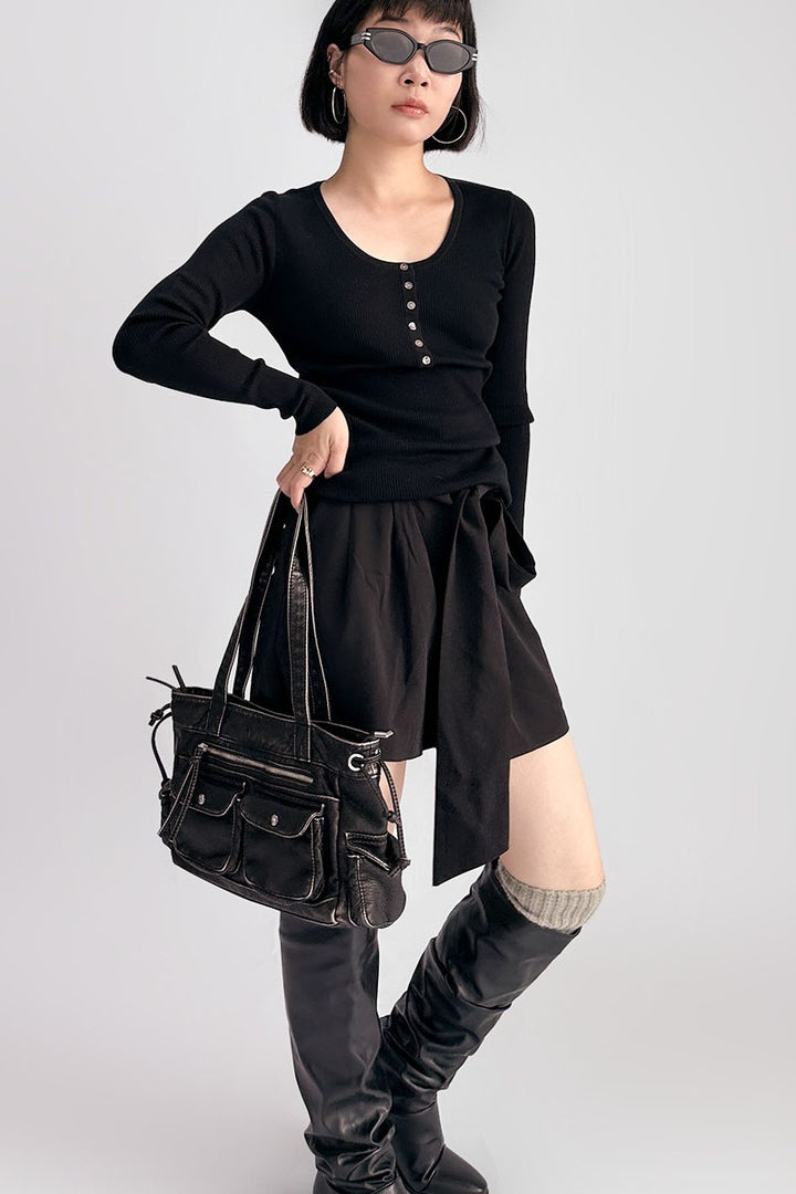 Aria Drawstring Shoulder Bag