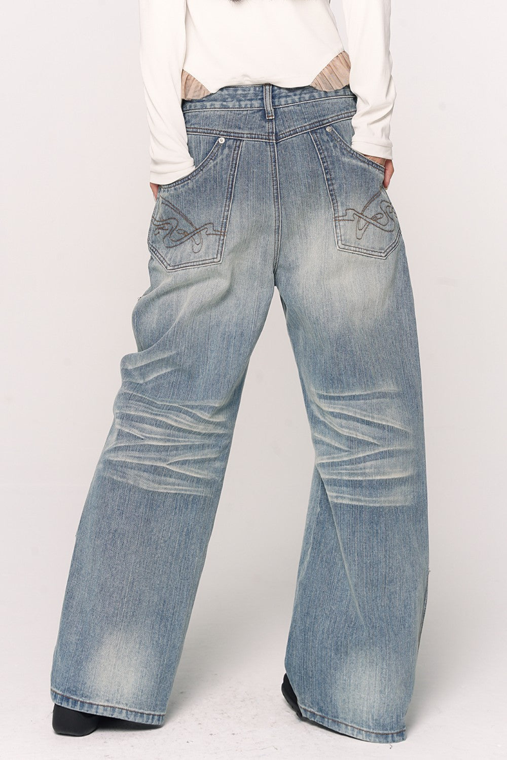 Cleo Washed Blade Jeans
