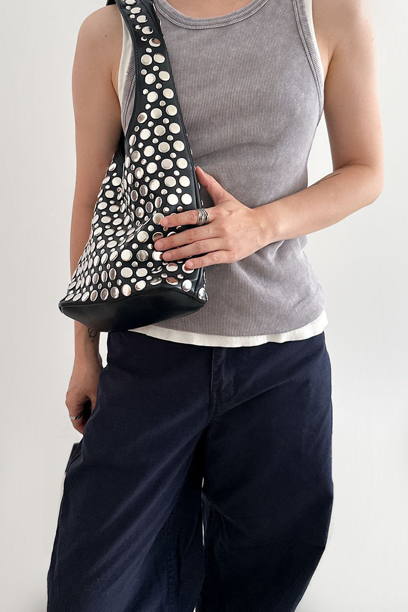 Black Lira Studded Bag