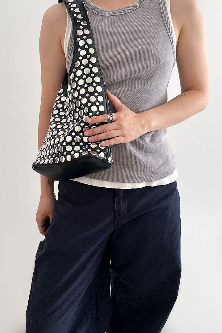 Black Lira Studded Bag